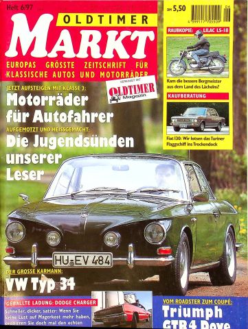 Deckblatt Oldtimer Markt (06/1997)